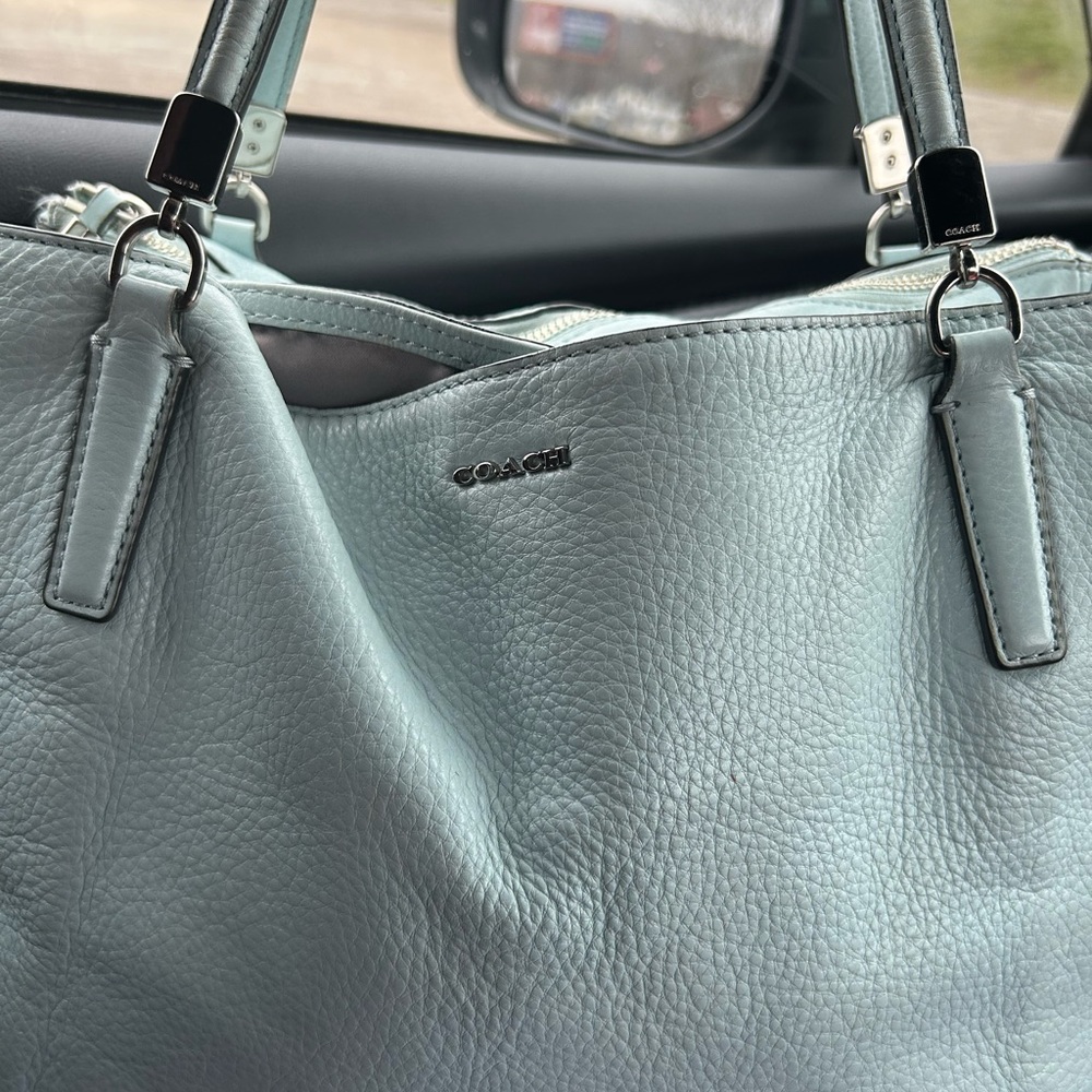 Coach. Baby Blue Satchel. - Picture 9 of 13